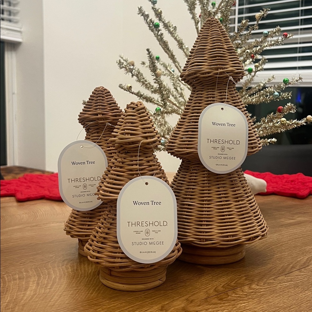 Threshold Wicker Holiday Tree Decor - Natural Brown